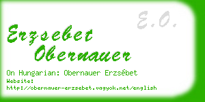 erzsebet obernauer business card